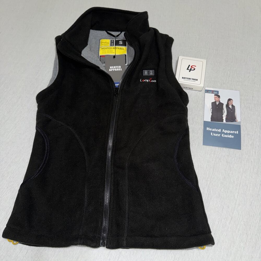Leapsee Heated Electric Puffer Vest w/ Battery Pack Lightweight Sz Sm Womens NWT